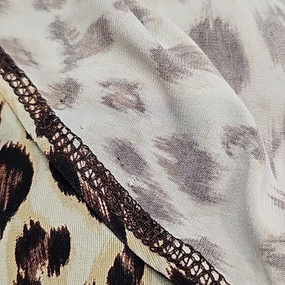 Chico's Leopard Print V Neck 3/4 Sleeve Shift Dress Chico's 3 US XL/16 - Picture 8 of 10